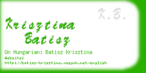 krisztina batisz business card